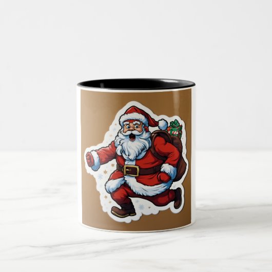 Tasse 2 Couleurs "Mug du Père Noël Festif" (Centre)