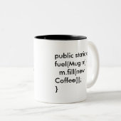 Tasse 2 Couleurs Mug.fuel (ceci) ; (Devant droit)