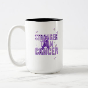 Tasse 2 Couleurs *Mug Inspirant Plus Fort que le Cancer – Espoir &