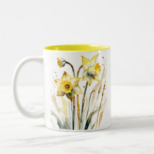 Tasse 2 Couleurs Mug. Roses jaunes