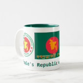 Tasse 2 Couleurs Mug/tasse de Bangladesh (Devant gauche)