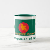 Tasse 2 Couleurs Mug/tasse de Bangladesh (Centre)
