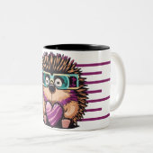 Tasse 2 Couleurs Mugshot d'amour de hérisson (Devant droit)