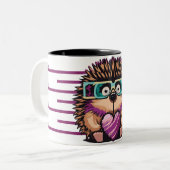 Tasse 2 Couleurs Mugshot d'amour de hérisson (Devant gauche)