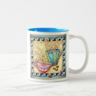 TASSE 2 COULEURS MUGUES - DES HARICOTS COOL ! L'ART DU CAFÉ