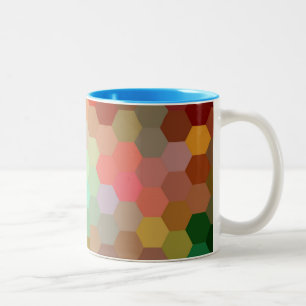 Tasse 2 Couleurs Multicolor Hexagon Chevron Motif 2