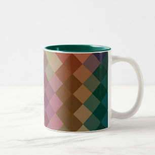 Tasse 2 Couleurs Multicolore Diamond Chevron Motif 4
