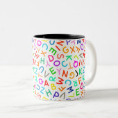 TASSE 2 COULEURS MULTICOLORED LETTERS (Devant droit)