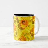 Tasse 2 Couleurs Multiples Daffodils Médaille d'or Fleurs (Devant droit)