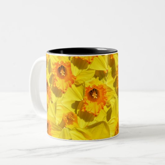 Tasse 2 Couleurs Multiples Daffodils Médaille d'or Fleurs (Devant gauche)