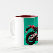 Tasse 2 Couleurs Muqueuse de moto (Devant gauche)