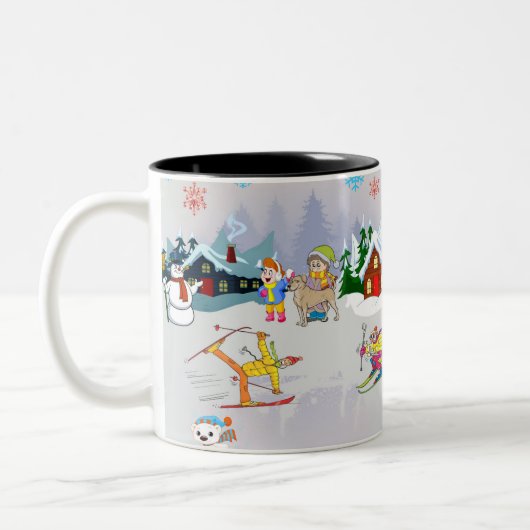 Tasse 2 Couleurs Muqueuse de saison hivernale (Gauche)