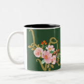 Tasse 2 Couleurs muqueuse florale (Gauche)