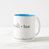 Tasse 2 Couleurs muqueuse "tranquili*tea" (Devant droit)