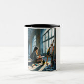 Tasse 2 Couleurs muqueuses à café adorables (Centre)