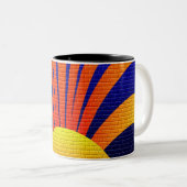 Tasse 2 Couleurs Mur du coucher du soleil (Devant droit)