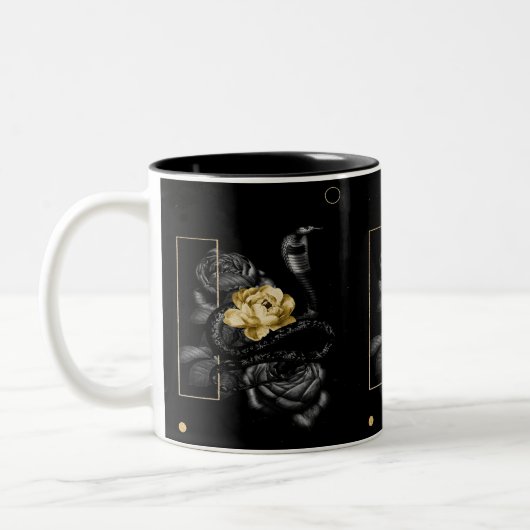 Tasse 2 Couleurs murale rose et serpent, (Gauche)