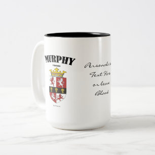 Tasse 2 Couleurs Murphy Family Crest, Traduction & Signification