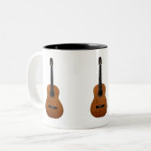 Tasse 2 Couleurs Musical Abstrait Guitares Cool (Devant gauche)