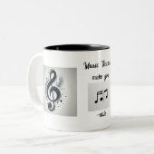 Tasse 2 Couleurs Musique (Devant gauche)