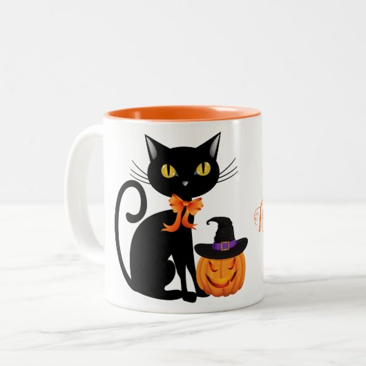 Tasse 2 Couleurs Musique à café Halloween (Devant gauche)