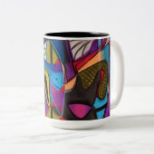 Tasse 2 Couleurs Musique à deux tons (Devant droit)
