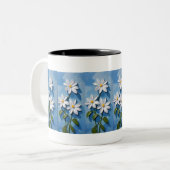 Tasse 2 Couleurs Musique à fleurs (Devant gauche)