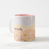 Tasse 2 Couleurs Musique à fleurs de semence (Devant gauche)