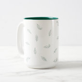 Tasse 2 Couleurs Musique à la feuille verte (Devant gauche)