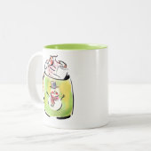 Tasse 2 Couleurs Musique à la neige et au cacao (Devant gauche)