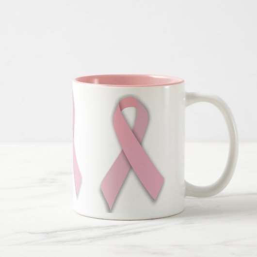 Tasse 2 Couleurs Musique à ruban rose (Droit)