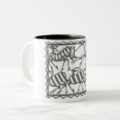 Tasse 2 Couleurs Musique africaine (Devant gauche)