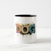Tasse 2 Couleurs Musique Amoureux des chiens (Centre)