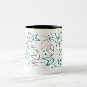 Tasse 2 Couleurs Musique atomique du milieu du siècle (Centre)