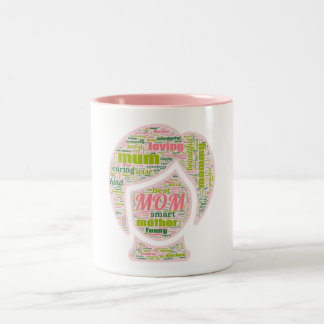 Tasse 2 Couleurs Musique avec impression - Word Cloud
