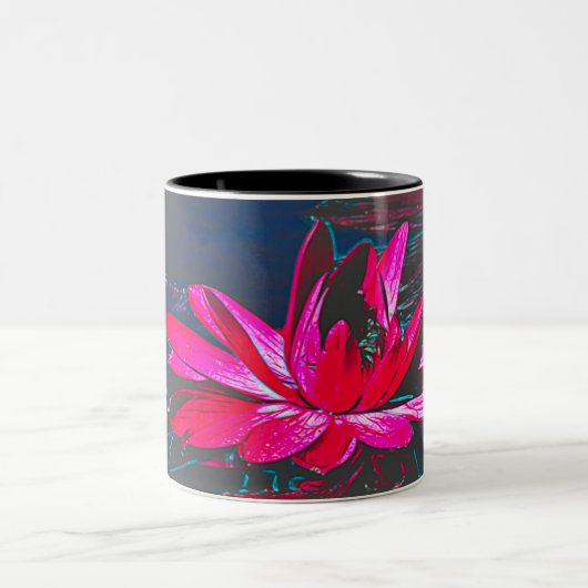 Tasse 2 Couleurs Musique avec Nénuphar rose chaud (Centre)