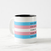 Tasse 2 Couleurs Musique binaire trans (Devant gauche)