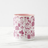 Tasse 2 Couleurs Musique blanche cerise de champignons (Centre)