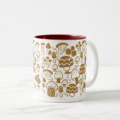 Tasse 2 Couleurs Musique Brown blanche (Devant droit)