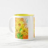 Tasse 2 Couleurs Musique café tournesol (Devant gauche)