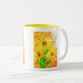 Tasse 2 Couleurs Musique café tournesol (Devant droit)