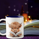 Tasse 2 Couleurs Musique céramique Highland Calf Reader