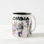 Tasse 2 Couleurs Musique colombienne sur la diversité (Devant droit)