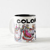 Tasse 2 Couleurs Musique colombienne sur la diversité (Devant gauche)