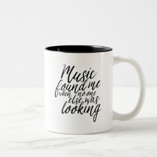 Tasse 2 Couleurs Musique cool Citations Lettres à la main Calligrap