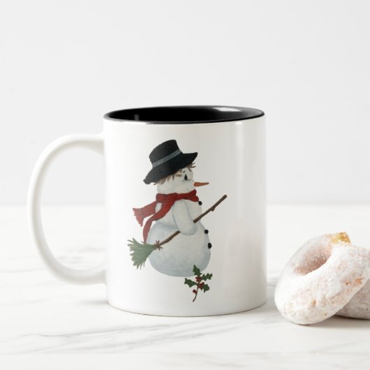 Tasse 2 Couleurs Musique country Snowman (Avec donut)