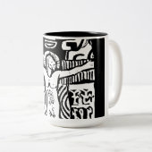 Tasse 2 Couleurs Musique Crucifix (Devant droit)