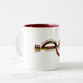 Tasse 2 Couleurs Musique d'amour (Devant gauche)