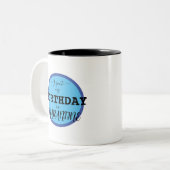 Tasse 2 Couleurs Musique d'anniversaire de la quarantaine (Devant gauche)