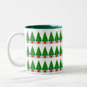 Tasse 2 Couleurs Musique d'arbre de Noël (Gauche)